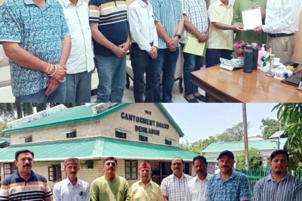 छावनी परिषद के कार्यालय में मुख्य अधिशासी अधिकारी हरेंद्र सिंह से भेंट कर कैंट बोर्ड द्वारा प्रेम नगर क्षेत्र में पूर्व में किए गए अच्छे कार्यों के लिए धन्यवाद ज्ञापन दिया