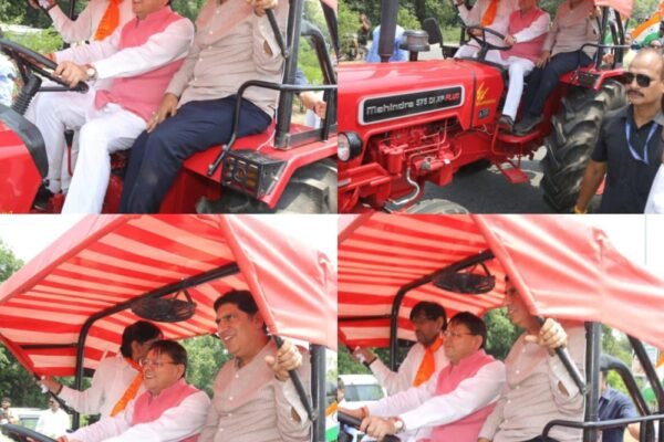 ट्रैक्टर की स्टेयरिंग पर सीएम धामी: जनता से जुड़कर ही होता है सच्चा नेतृत्व