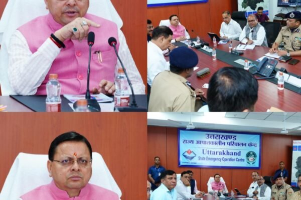 मुख्यमंत्री ने राज्य आपतकालीन परिचालन केन्द्र पहुंचकर प्रदेश में हो रही अतिवृष्टि का लिया जायजा