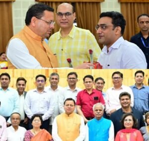 श्री महंत इन्दरेश अस्पताल के वरिष्ठ काॅर्डियोलाॅजिस्ट डाॅ साहिल महाजन को मुख्यमंत्री धामी ने किया सम्मानित