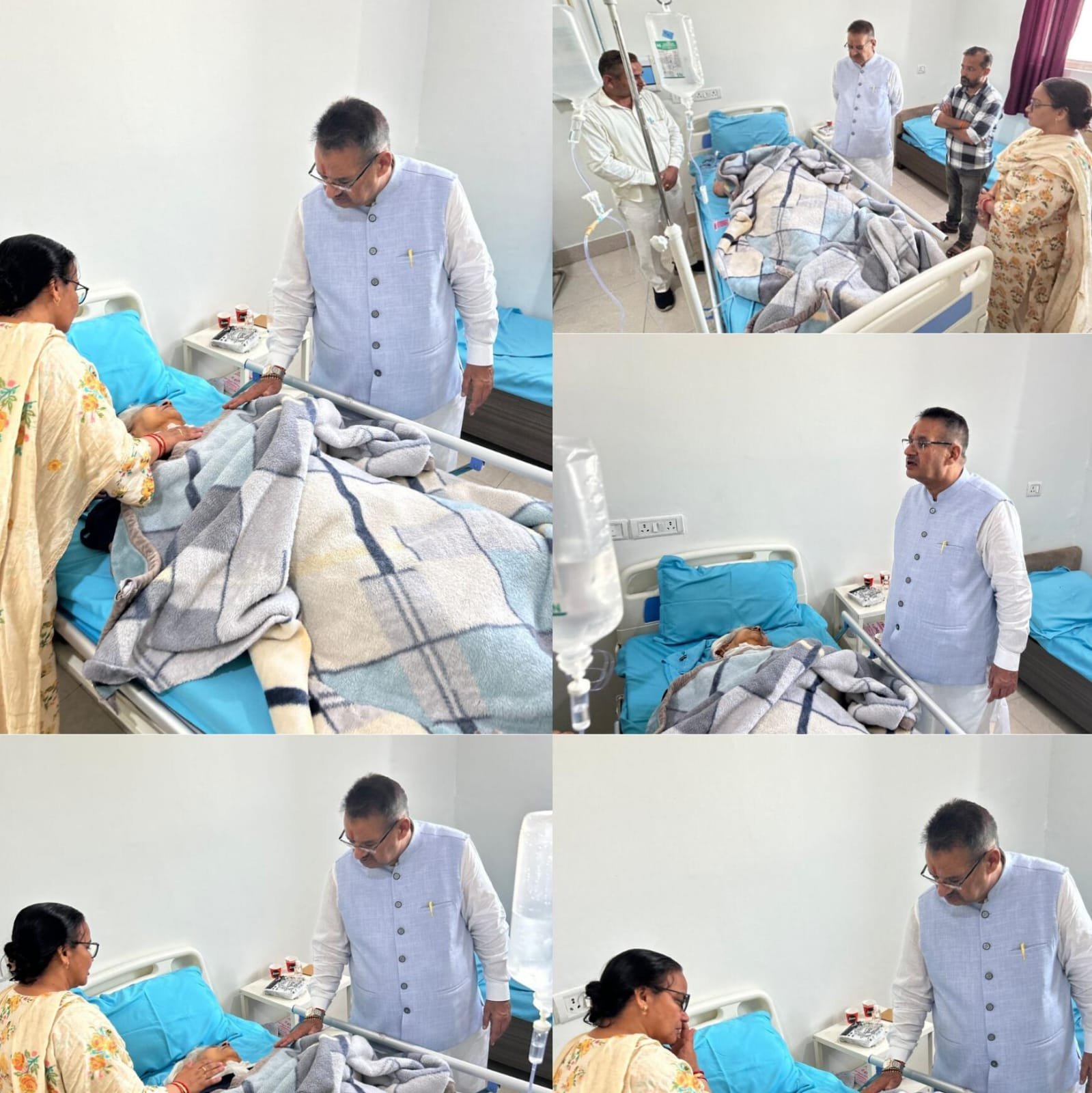 केबिनेट मंत्री गणेश जोशी ने जाना राॅटविलर कुत्ते के हमले में गम्भीर घायल महिला का हाल