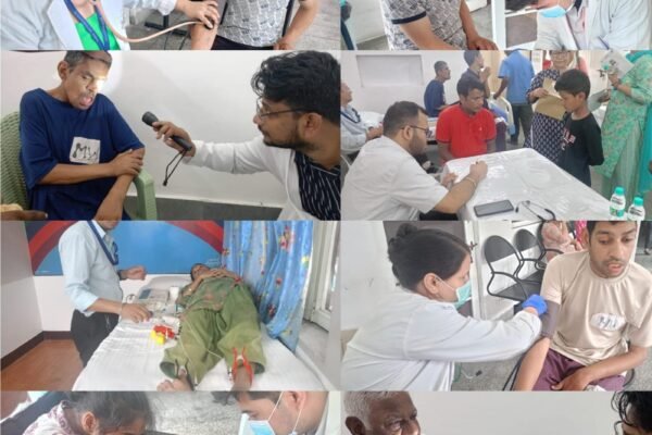 श्री महंत इन्दिरेश अस्पताल द्वारा चैशायर होम्स में निःशुल्क स्वास्थ्य शिविर का आयोजन