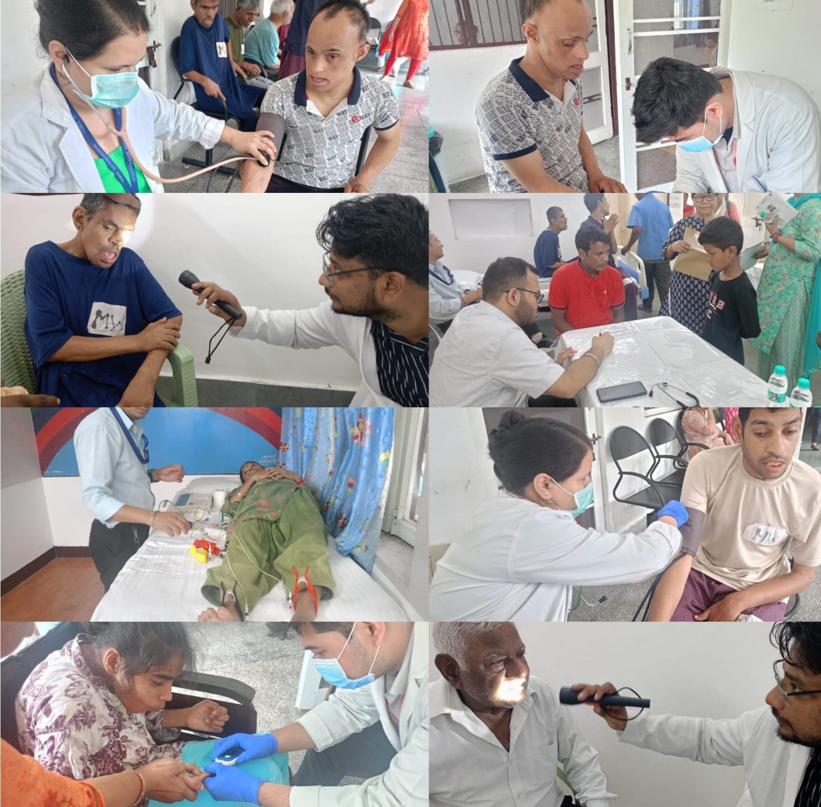 श्री महंत इन्दिरेश अस्पताल द्वारा चैशायर होम्स में निःशुल्क स्वास्थ्य शिविर का आयोजन