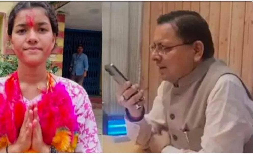 मुख्यमंत्री ने सारकोट की नव निर्वाचित युवा प्रधान प्रियंका को दी बधाई