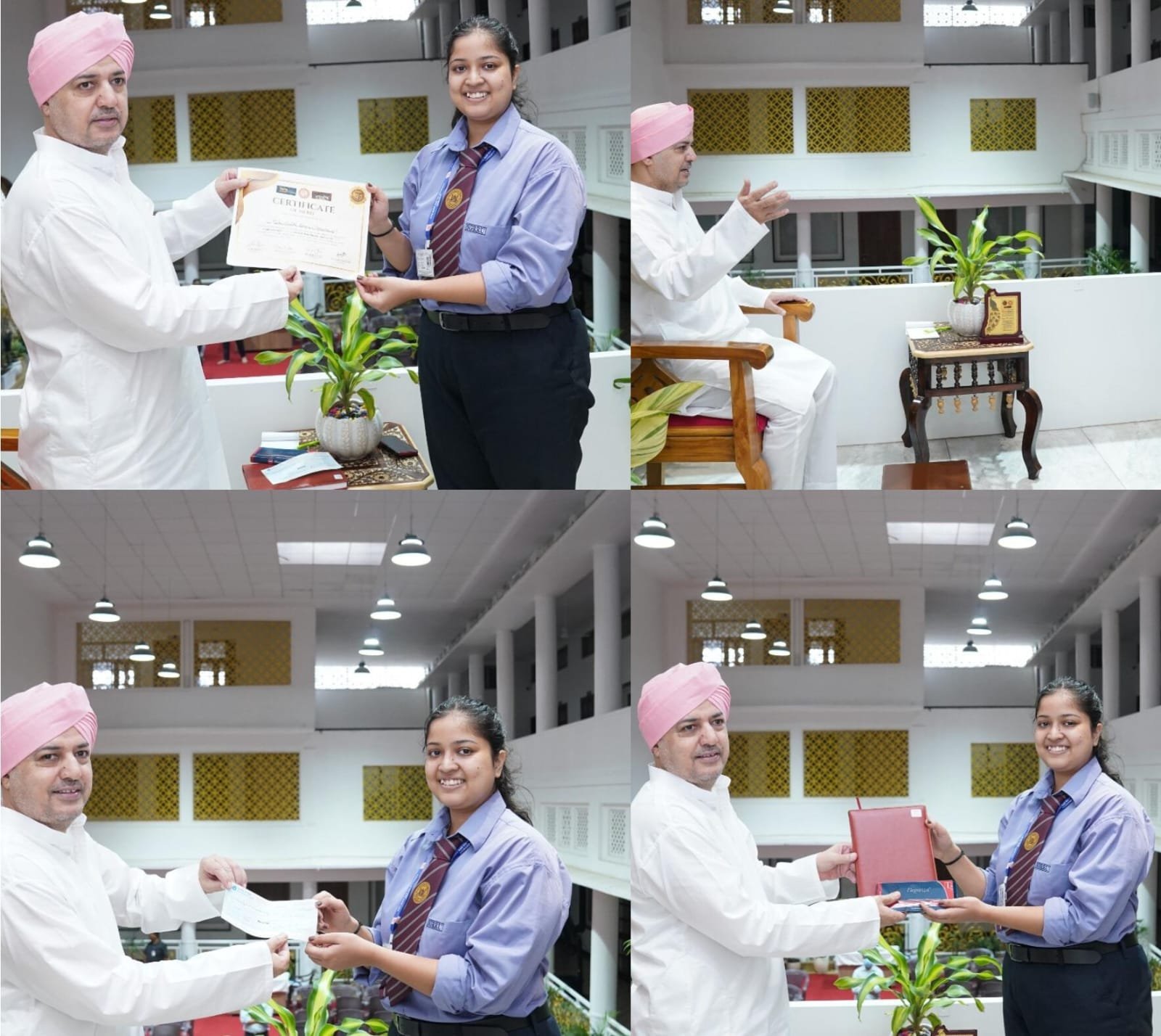 एसजीआरआरयू की मेधावी छात्रा हंसिका सक्सेना की प्रतिभा को श्री गुरु राम राय विश्वविद्यालय ने किया सम्मानित