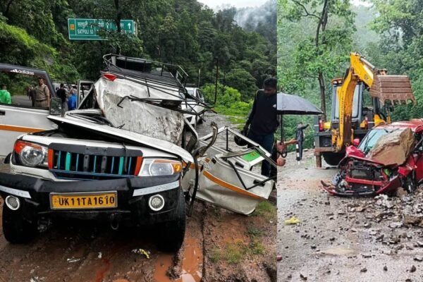 दुखद खबर: उत्तराखंड में दर्दनाक सड़क हादसा दो की मौत 6 घायल :देखें वीडियो
