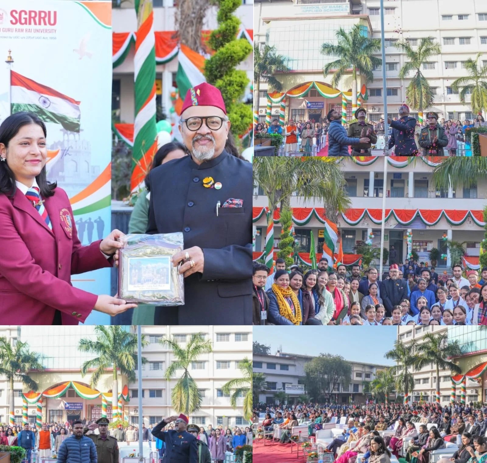एसजीआरआरयू सहित एसजीआरआर के संस्थानों में गणतन्त्र दिवस की धूम