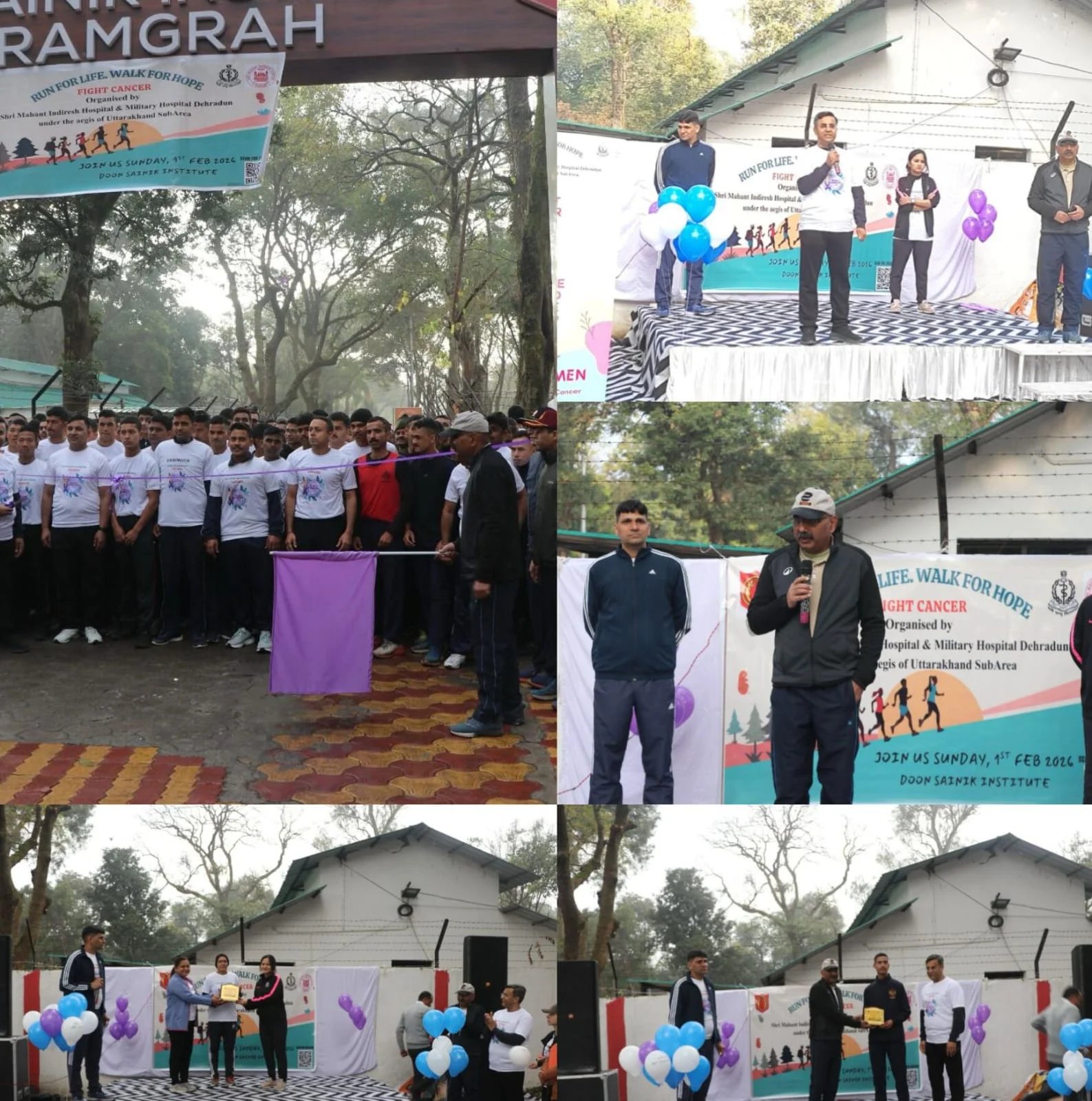 श्री महंत इंदिरेश अस्पताल ने मिलिट्री अस्पताल संग दिया कैंसर जागरूकता का सन्देश