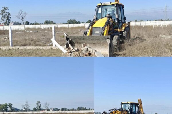 मसूरी–देहरादून विकास प्राधिकरण की सख्ती, 125 बीघा भूमि पर की जा रही अवैध प्लॉटिंग पर चला एमडीडीए का बुलडोजर