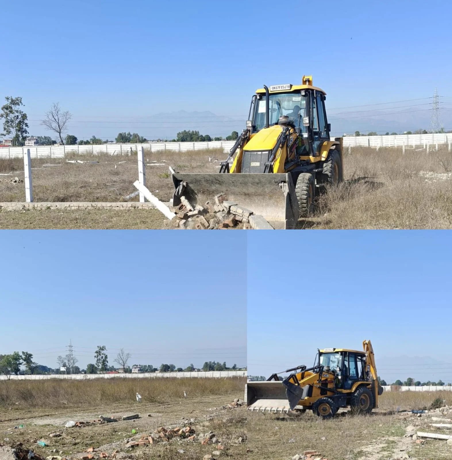 मसूरी–देहरादून विकास प्राधिकरण की सख्ती, 125 बीघा भूमि पर की जा रही अवैध प्लॉटिंग पर चला एमडीडीए का बुलडोजर