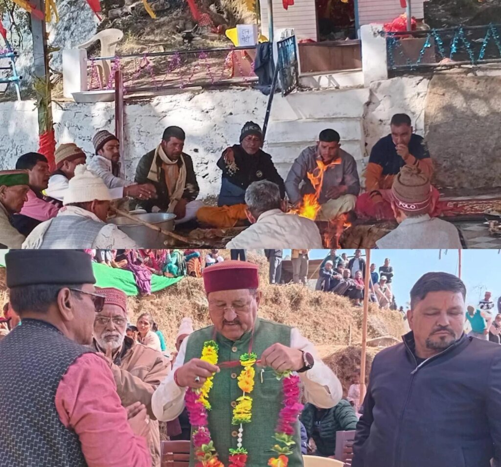 धनकुराली मे तीन दिवसीय महायज्ञ का विधि विधान के साथ समापन्न