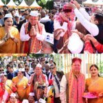 होली मिलन के लिए सीएम आवास में उमड़ी भारी भीड़