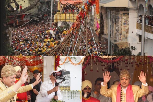 श्री दरबार साहिब में आस्था का महासागर श्री झण्डे जी पर झुके लाखों शीश