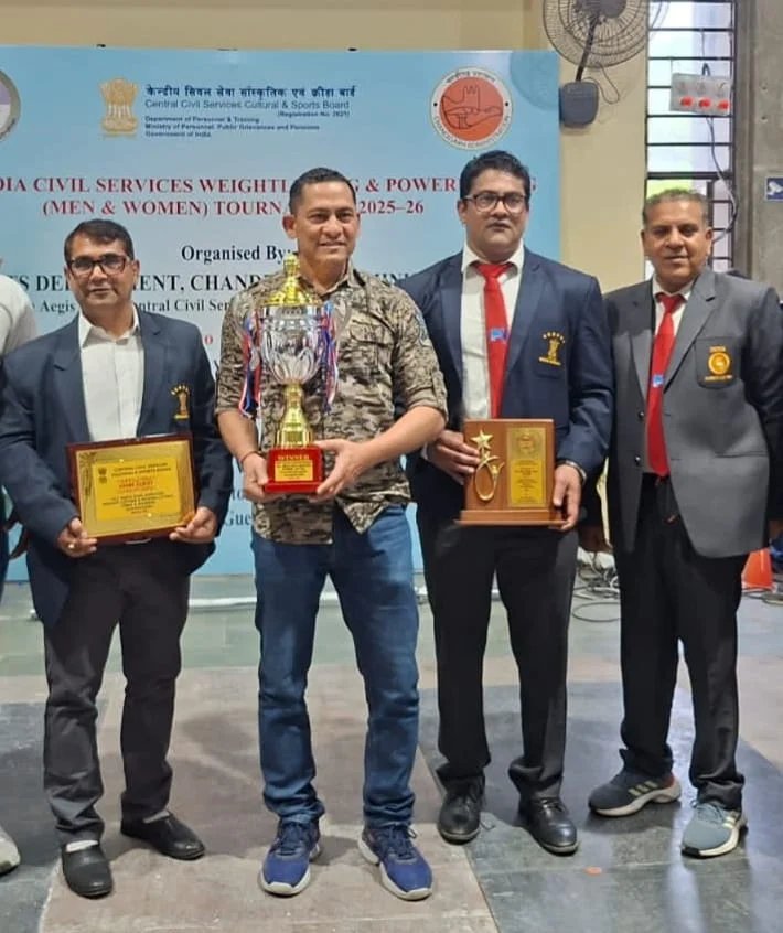 ऑल इंडिया सिविल सर्विसेज पावरलिफ्टिंग चैंपियनशिप में सेंटर सेक्रेटेरिएट का शानदार प्रदर्शन