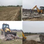 गणेशपुर में 30 बीघा की अवैध प्लॉटिंग पर चला एमडीडीए का बुलडोजर, जेसीबी से ध्वस्तीकरण की कार्रवाई