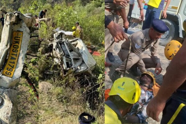 अंतिम संस्कार से लौट रहे लोगों की मैक्स खाई में गिरी, 8 की मौत की खबर, 2 घायल