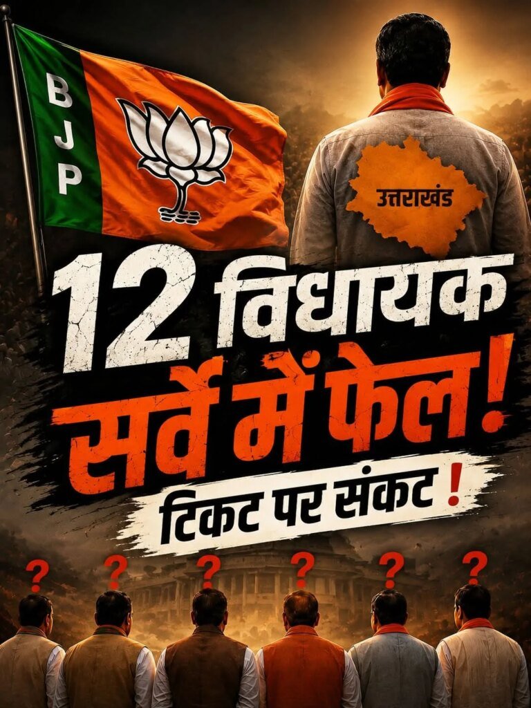 बड़ी खबर:2027 से पहले भाजपा इन विधायकों की बड़ी धड़कने, सर्वे में हुए फेल, टिकट में हो सकता है खेल