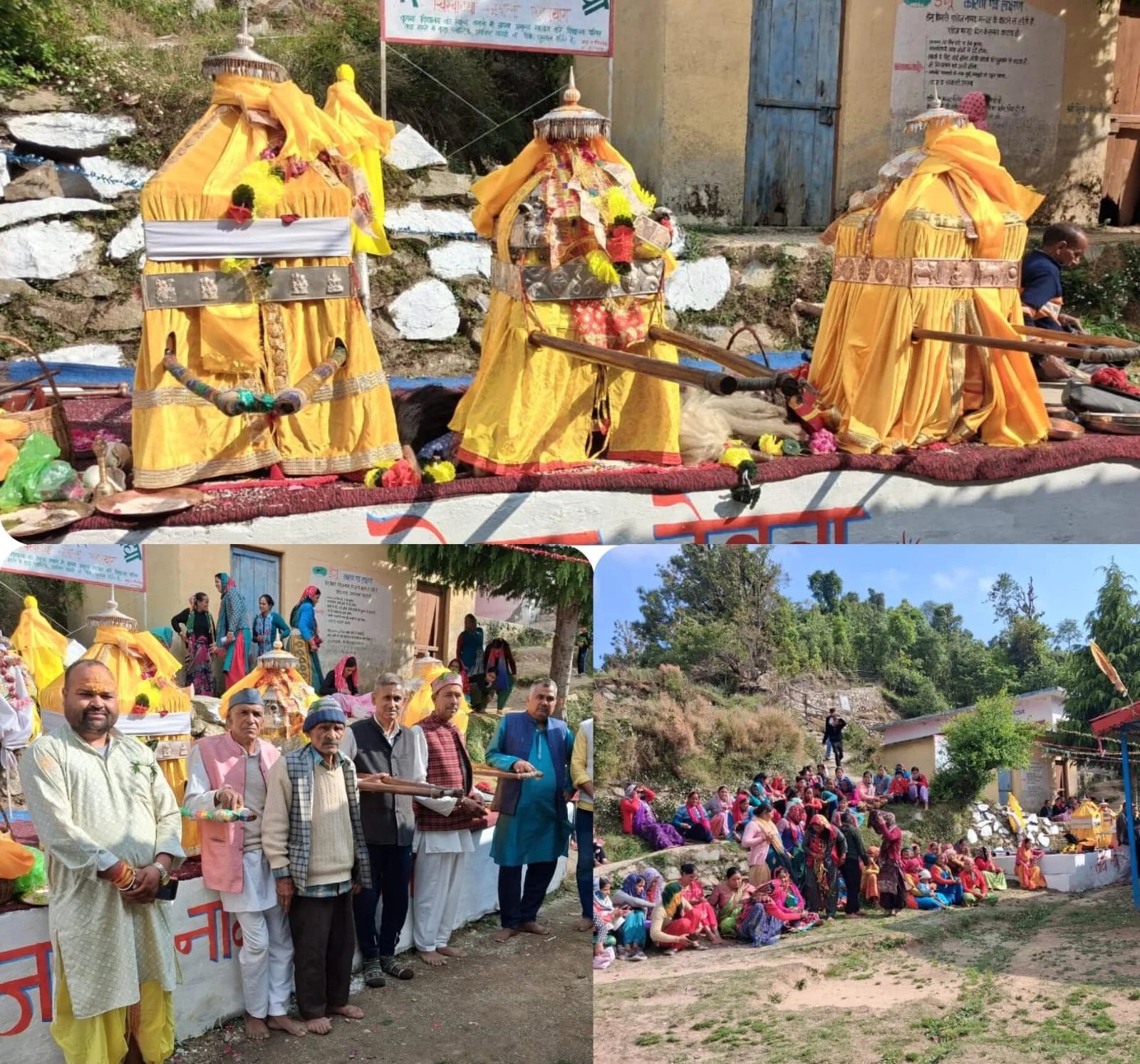 ग्राम लुठियाग चिरबटिया में तीन दिवसीय दिव्य और भव्य (थल्लू)मेला का देव डोलियो के नृत्य के साथ शुभारंभ