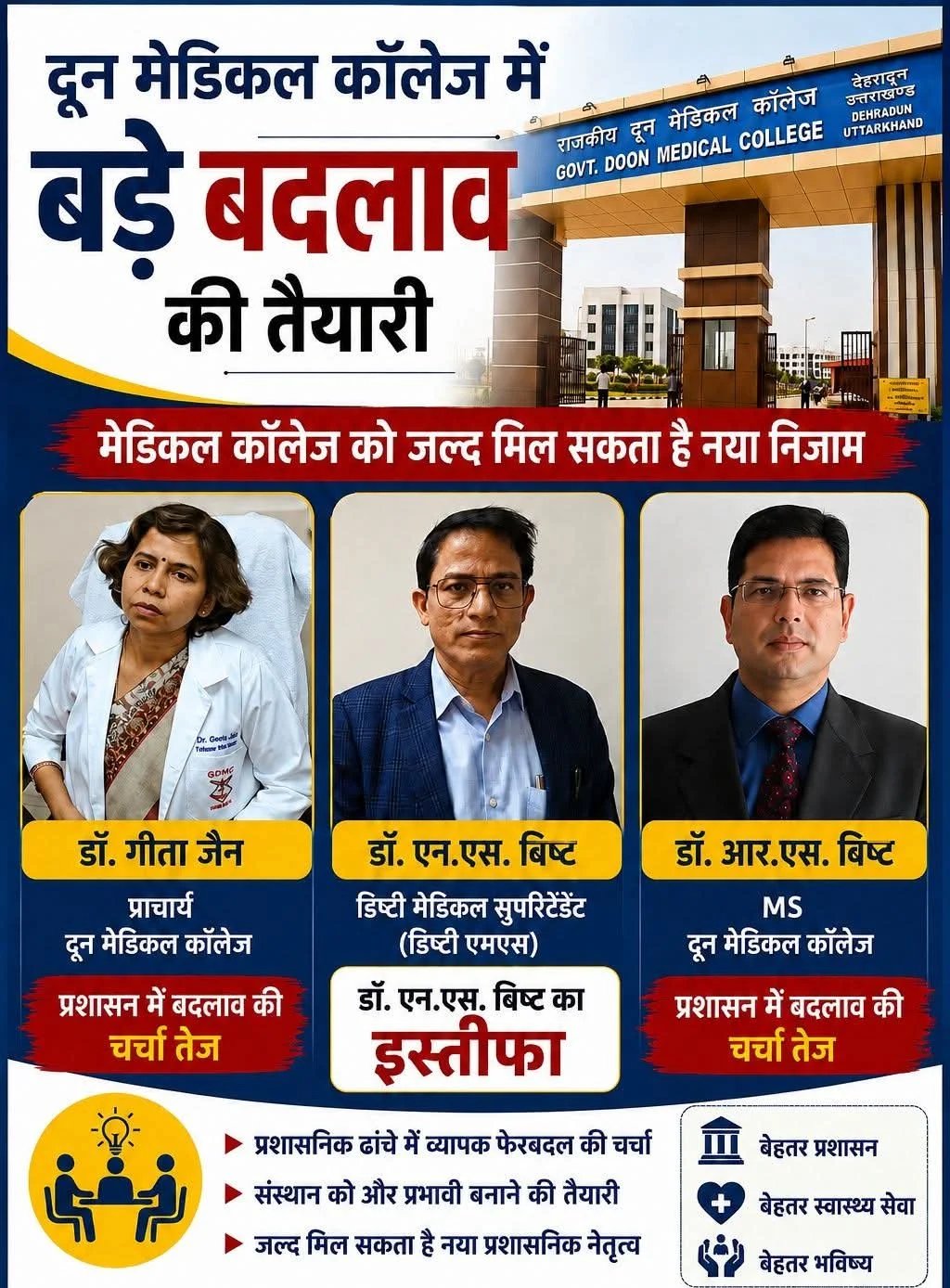 तो क्या दून मेडिकल कॉलेज में बदलने जा रहा निजाम!