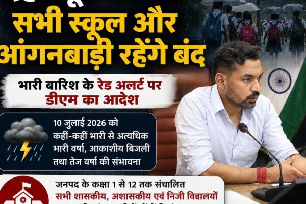देहरादून में कल सभी स्कूल और आंगनबाड़ी रहेंगे बंद, भारी बारिश के रेड अलर्ट पर डीएम का आदेश