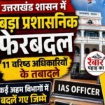 बड़ी खबर:उत्तराखंड शासन में बड़ा प्रशासनिक फेरबदल, 11 वरिष्ठ IAS/IFS अधिकारियों के तबादले
