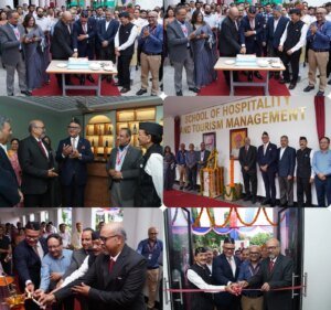 एसजीआरआरयू में स्कूल ऑफ हाॅस्पिटैलिटी एण्ड टूरिज्म मैनेजमेंट के अत्याधुनिक भवन का भव्य उद्घाटन