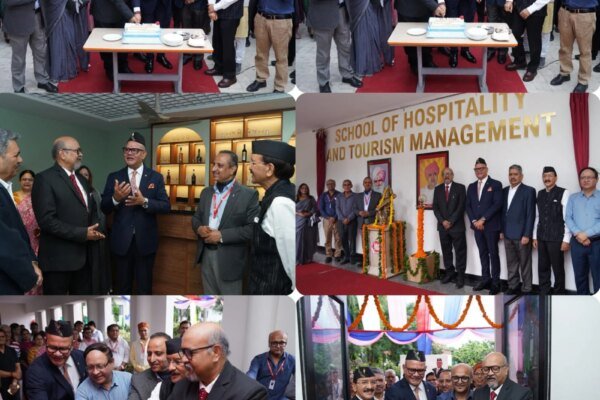 एसजीआरआरयू में स्कूल ऑफ हाॅस्पिटैलिटी एण्ड टूरिज्म मैनेजमेंट के अत्याधुनिक भवन का भव्य उद्घाटन