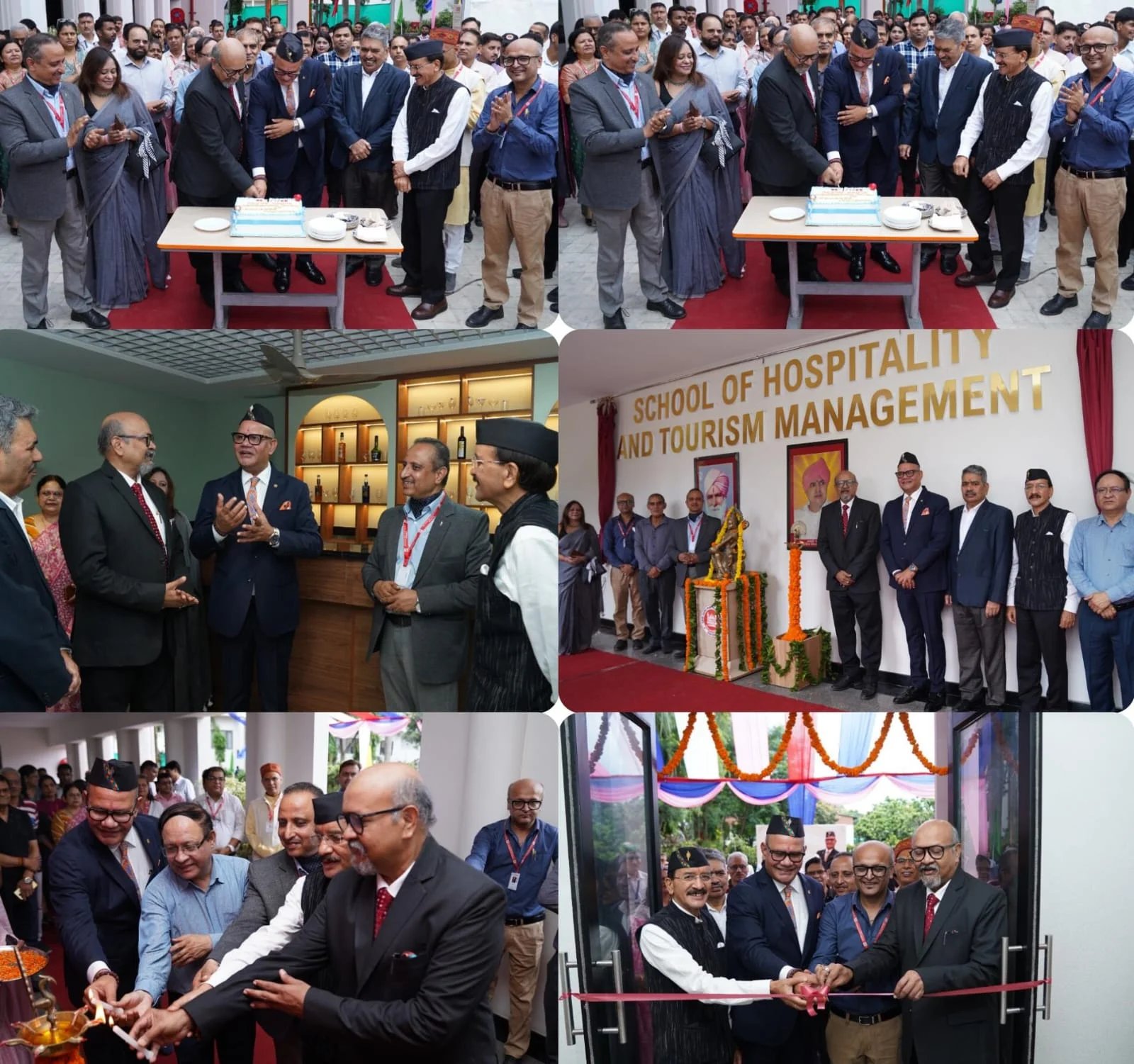 एसजीआरआरयू में स्कूल ऑफ हाॅस्पिटैलिटी एण्ड टूरिज्म मैनेजमेंट के अत्याधुनिक भवन का भव्य उद्घाटन