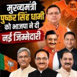बड़ी खबर: मुख्यमंत्री पुष्कर सिंह धामी को भाजपा ने दी नई जिम्मेदारी ,इन पूर्व मुख्यमंत्री को भी मिली जिम्मेदारी