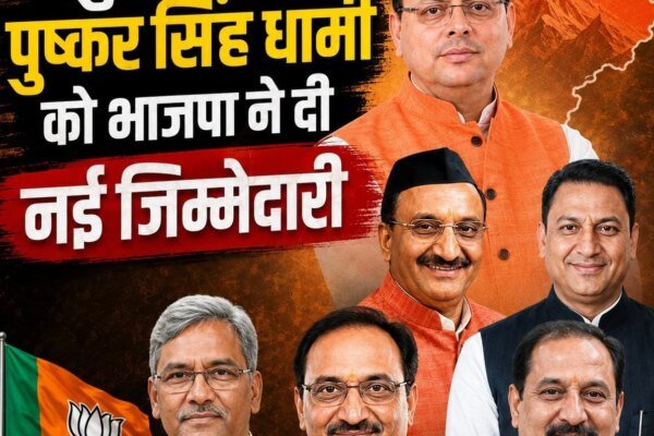 बड़ी खबर: मुख्यमंत्री पुष्कर सिंह धामी को भाजपा ने दी नई जिम्मेदारी ,इन पूर्व मुख्यमंत्री को भी मिली जिम्मेदारी
