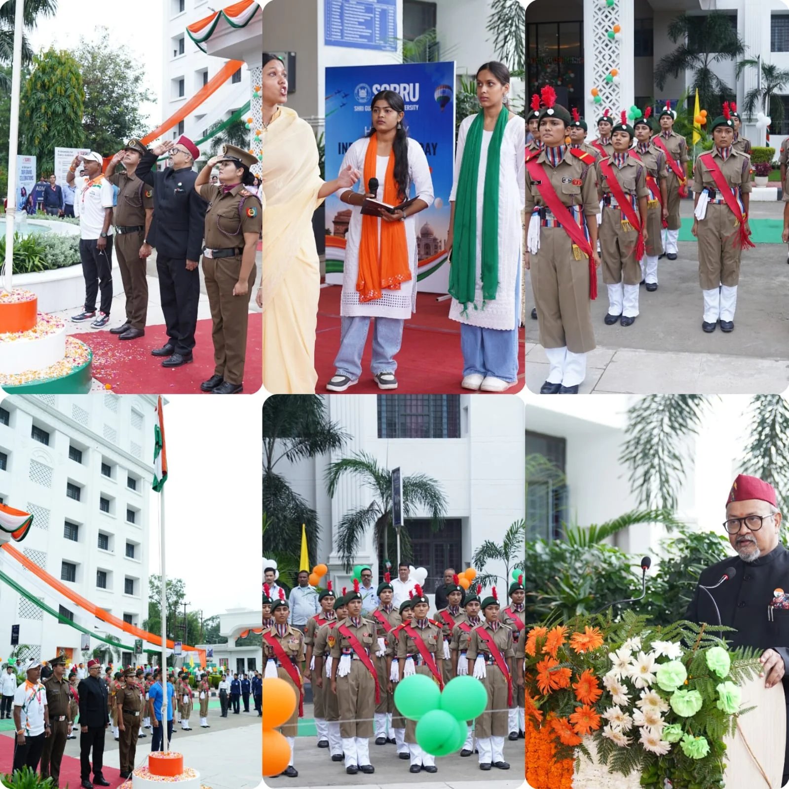 एसजीआरआर विश्वविद्यालय तिरंगे के रंग में रंगा