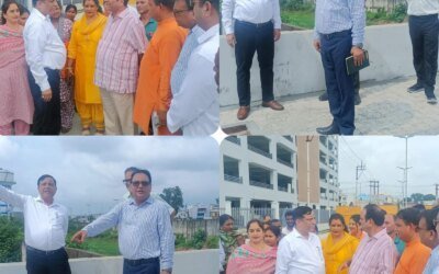 आढ़त बाजार के विकास कार्यों का विधायक विनोद चमोली और एमडीडीए उपाध्यक्ष बंशीधर तिवारी ने किया स्थलीय निरीक्षण