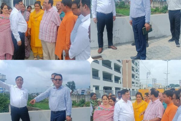 आढ़त बाजार के विकास कार्यों का विधायक विनोद चमोली और एमडीडीए उपाध्यक्ष बंशीधर तिवारी ने किया स्थलीय निरीक्षण