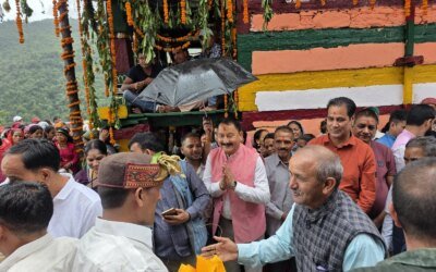 पौराणिक भेड़ू का तमाशा मेले में सम्मिलित हुए पूर्व विधायक विजयपाल सजवाण