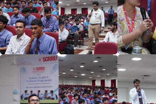 एसजीआरआरयू में छात्रों के समग्र स्वास्थ्य विकास को लेकर प्रेरणादायी कार्यक्रम